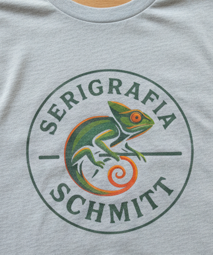 Exemplo de estampa feita com tinta base de água